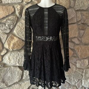 Free People long sleeve lace dress